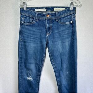 Pilcro & The Letterpress Slim Boyfriend Jeans 25 Blue Distressed Anthropologie